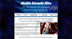 Desktop Screenshot of mobilekaraokehire.co.uk