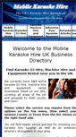 Mobile Screenshot of mobilekaraokehire.co.uk
