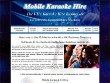 Tablet Screenshot of mobilekaraokehire.co.uk